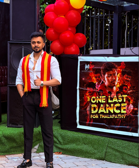 Volunteer during TVK Victory Celebration
